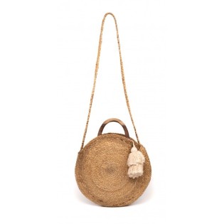 Vegan Friendly "Geena" Round Jute Fashion Bag