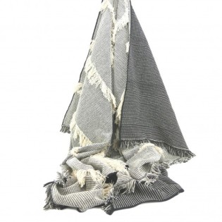 Grey Cotton Slub Throw