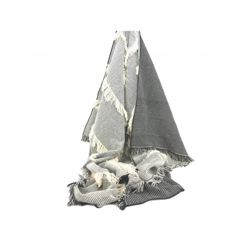 Grey Cotton Slub Throw