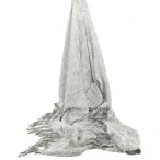 Taupe/White Handloom Cotton Woven Throw