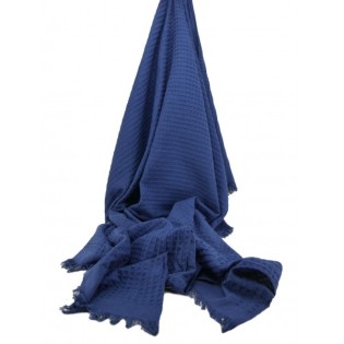 Cotton Waffle Throw in Navy
