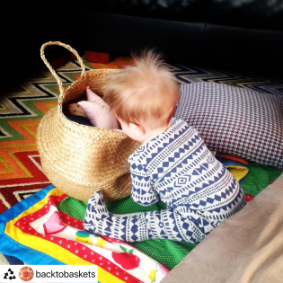 Vegan Friendly Popup Belly Basket Medium Natural