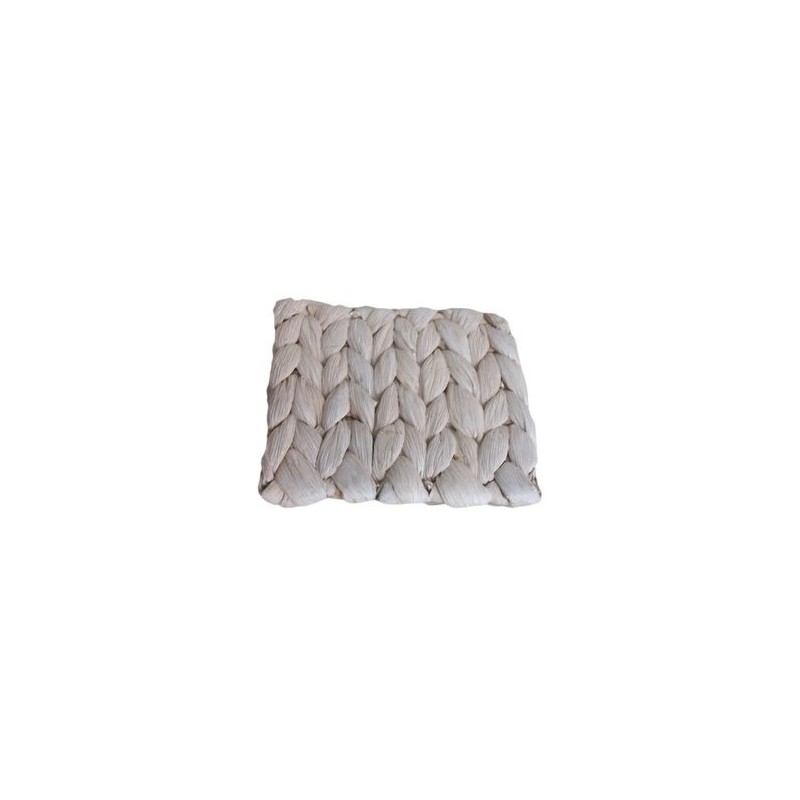 Vegan Friendly Water Hyacinth Coaster in Natural & Washed White - Set of 4