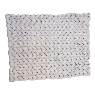 Vegan Friendly Water Hyacinth Placemat in Washed White - Set of 4