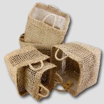 Vegan Friendly Seagrass Open Weave Square Baskets in a Set of 5